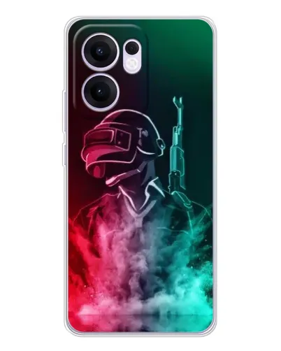 Чехол для OPPO Reno13 F с картинкой «PUBG — огненный воин» Чехол для OPPO Reno13 F с картинкой «PUBG — огненный воин»