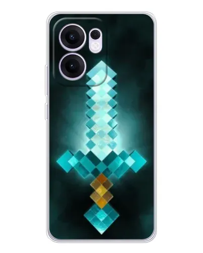 Чехол для OPPO Reno13 F с картинкой «Алмазный меч неон» Чехол для OPPO Reno13 F с картинкой «Алмазный меч неон»