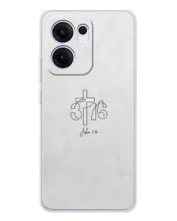 Чехол для OPPO Reno13 F с картинкой «Иоанна 3:16 Крест» Чехол для OPPO Reno13 F с картинкой «Иоанна 3:16 Крест»