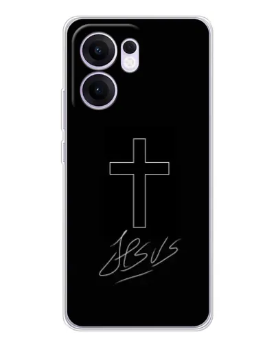 Чохол для OPPO Reno13 F з картинкою «Графічний хрест Jesus» Чохол для OPPO Reno13 F з картинкою «Графічний хрест Jesus»