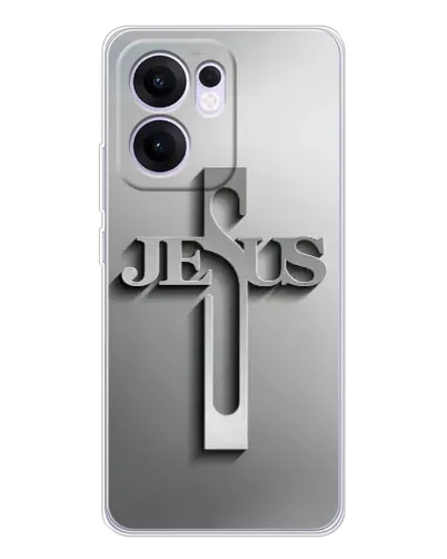 Чехол для OPPO Reno13 F с картинкой «Металлический крест Jesus» Чехол для OPPO Reno13 F с картинкой «Металлический крест Jesus»