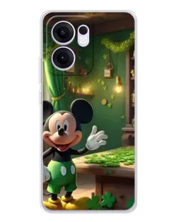 Чехол для OPPO Reno13 F с картинкой «Микки в мастерской»