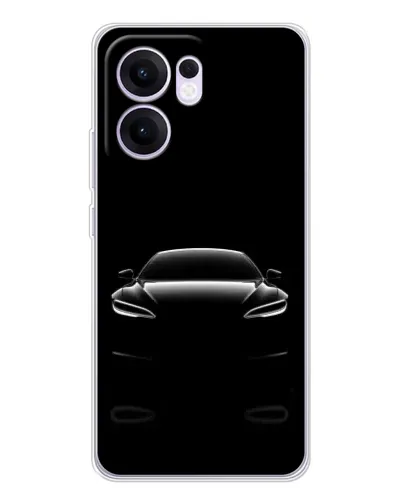 Чехол для OPPO Reno13 F с картинкой «Силуэт Tesla Night»