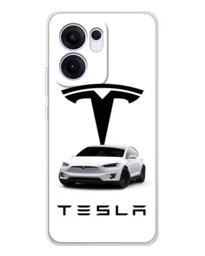 Чехол для OPPO Reno13 F с картинкой «Tesla White Style»