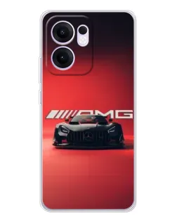 Чехол для OPPO Reno13 F с картинкой «Mercedes AMG — красная линия»
