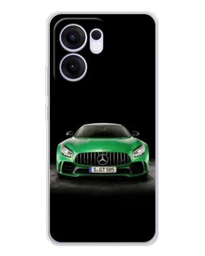 Чехол для OPPO Reno13 F с картинкой «Mercedes — неоновый лого»