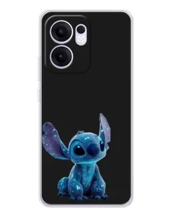 Чехол для OPPO Reno13 F с картинкой «Стич на черном»
