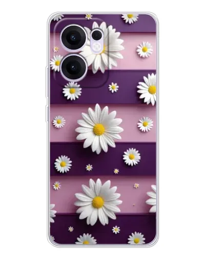 Чехол для OPPO Reno13 F с картинкой «Ромашки на фиолетовом» Чехол для OPPO Reno13 F с картинкой «Ромашки на фиолетовом»