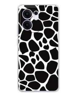 Чехол для OPPO Reno13 F с картинкой «Черно-белый жираф»