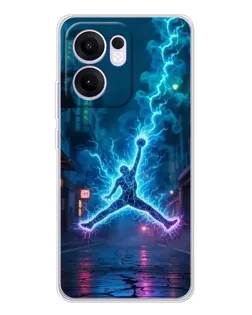 Чехол для OPPO Reno 13 FS 5G с картинкой «Jordan Gold Jumpman»
