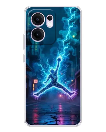 Чехол для OPPO Reno 13 FS 5G с картинкой «Jordan Gold Jumpman»