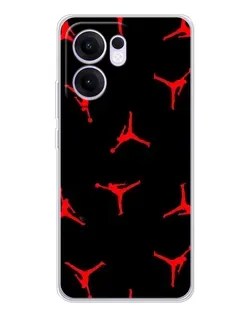 Чехол для OPPO Reno 13 FS 5G с картинкой «Jordan Red Pattern»