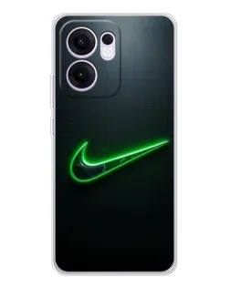 Чехол для OPPO Reno 13 FS 5G с картинкой «Неоновый контур Nike»