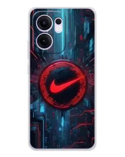 Чехол для OPPO Reno 13 FS 5G с картинкой «Техногенный стиль Nike»