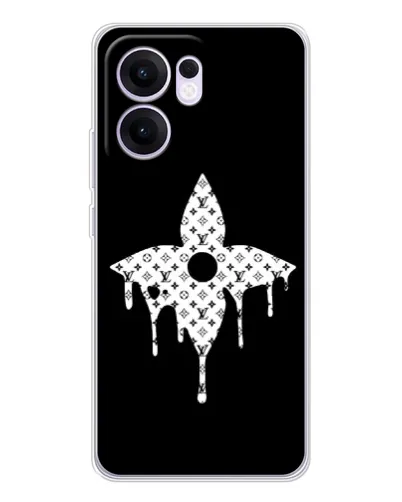Чехол для OPPO Reno 13 FS 5G с картинкой «Цветочная монограмма» Чехол для OPPO Reno 13 FS 5G с картинкой «Цветочная монограмма»
