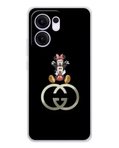 Чехол для OPPO Reno 13 FS 5G с картинкой «Минни Маус на лого»