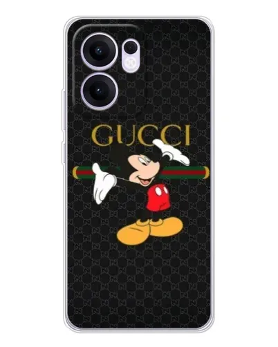 Чехол для OPPO Reno 13 FS 5G с картинкой «Микки Маус Gucci»