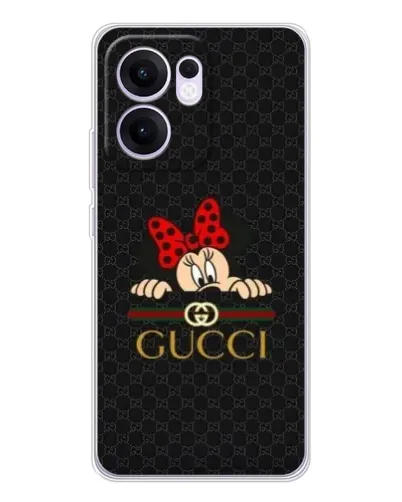 Чехол для OPPO Reno 13 FS 5G с картинкой «Минни Маус Gucci — черный»