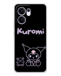 Чехол для OPPO Reno 13 FS 5G с картинкой «Kuromi — черный минимализм» Чехол для OPPO Reno 13 FS 5G с картинкой «Kuromi — черный минимализм»