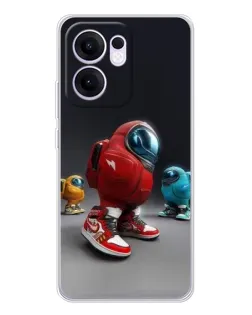 Чехол для OPPO Reno 13 FS 5G с картинкой «Among Us — 3D стиль»