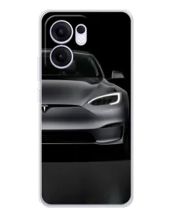 Чехол для OPPO Reno 13 FS 5G с картинкой «Tesla Model S Look»