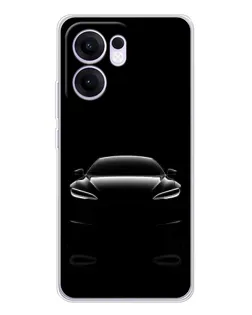 Чехол для OPPO Reno 13 FS 5G с картинкой «Силуэт Tesla Night»