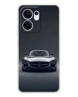 Чехол для OPPO Reno 13 FS 5G с картинкой «Mercedes на черном»