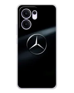 Чехол для OPPO Reno 13 FS 5G с картинкой «Mercedes на металле» Чехол для OPPO Reno 13 FS 5G с картинкой «Mercedes на металле»