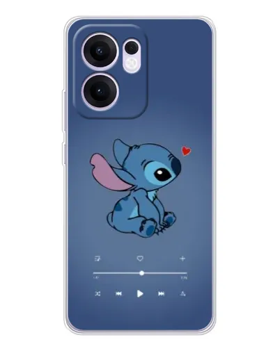 Чехол для OPPO Reno 13 FS 5G с картинкой «Музыкальный Stitch»