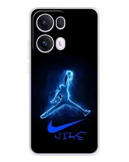 Чехол для OPPO Reno13 Pro с картинкой «Jordan Neon Blue»