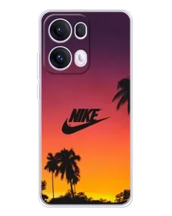 Чехол для OPPO Reno13 Pro с картинкой «Nike на закате солнца»