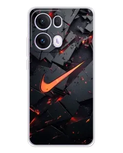 Чехол для OPPO Reno13 Pro с картинкой «Nike — эффект разломов»