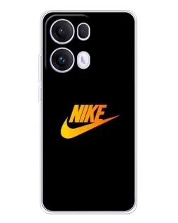 Чехол для OPPO Reno13 Pro с картинкой «Золотой логотип Nike»