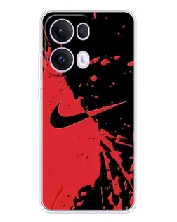 Чехол для OPPO Reno13 Pro с картинкой «Красные брызги Nike»