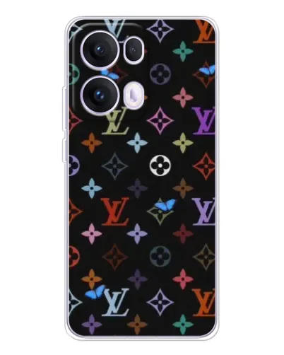 Чехол для OPPO Reno13 Pro с картинкой «Цветная монограмма LV»