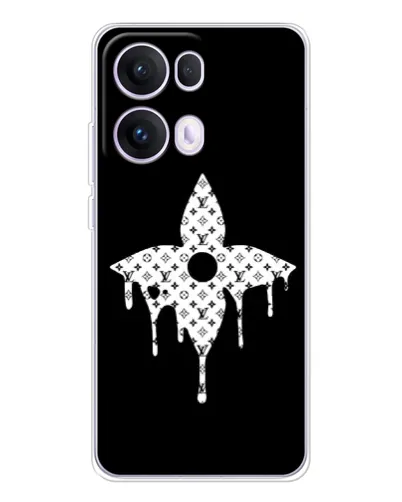 Чехол для OPPO Reno13 Pro с картинкой «Цветочная монограмма»