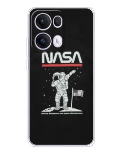 Чехол для OPPO Reno13 Pro с картинкой «NASA — шагаем по Луне» Чехол для OPPO Reno13 Pro с картинкой «NASA — шагаем по Луне»