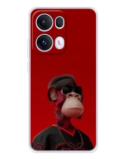 Чохол для OPPO Reno13 Pro з картинкою «Bored Ape в червоному» Чохол для OPPO Reno13 Pro з картинкою «Bored Ape в червоному»