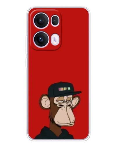 Чехол для OPPO Reno13 Pro с картинкой «Bored Ape — красный фон» Чехол для OPPO Reno13 Pro с картинкой «Bored Ape — красный фон»