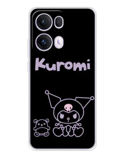 Чехол для OPPO Reno13 Pro с картинкой «Kuromi — черный минимализм» Чехол для OPPO Reno13 Pro с картинкой «Kuromi — черный минимализм»