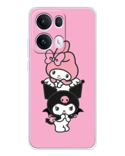 Чехол для OPPO Reno13 Pro с картинкой «My Melody и Kuromi» Чехол для OPPO Reno13 Pro с картинкой «My Melody и Kuromi»