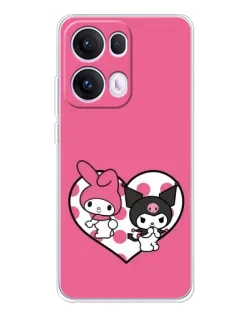 Чехол для OPPO Reno13 Pro с картинкой «Kuromi и My Melody» Чехол для OPPO Reno13 Pro с картинкой «Kuromi и My Melody»