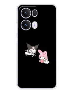 Чехол для OPPO Reno13 Pro с картинкой «My Melody и Kuromi» Чехол для OPPO Reno13 Pro с картинкой «My Melody и Kuromi»