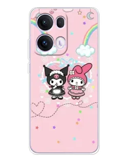 Чехол для OPPO Reno13 Pro с картинкой «My Melody и Kuromi» Чехол для OPPO Reno13 Pro с картинкой «My Melody и Kuromi»