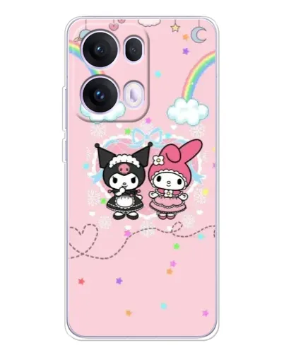 Чехол для OPPO Reno13 Pro с картинкой «My Melody и Kuromi» Чехол для OPPO Reno13 Pro с картинкой «My Melody и Kuromi»