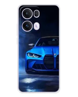 Чехол для OPPO Reno13 Pro с картинкой «Голубая BMW M4» Чехол для OPPO Reno13 Pro с картинкой «Голубая BMW M4»