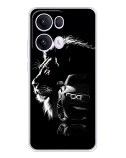 Чехол для OPPO Reno13 Pro с картинкой «BMW и лев» Чехол для OPPO Reno13 Pro с картинкой «BMW и лев»