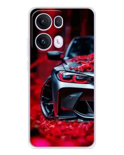 Чехол для OPPO Reno13 Pro с картинкой «Спортивная BMW и цветы» Чехол для OPPO Reno13 Pro с картинкой «Спортивная BMW и цветы»