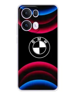 Чехол для OPPO Reno13 Pro с картинкой «Логотип BMW и неоновые дуги» Чехол для OPPO Reno13 Pro с картинкой «Логотип BMW и неоновые дуги»