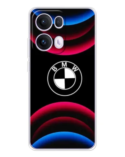 Чехол для OPPO Reno13 Pro с картинкой «Логотип BMW и неоновые дуги» Чехол для OPPO Reno13 Pro с картинкой «Логотип BMW и неоновые дуги»